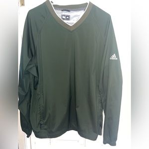 Adidas ClimaProof Wind Mens Size M V-neck Golf Logo Pullover Windshirt Jacket